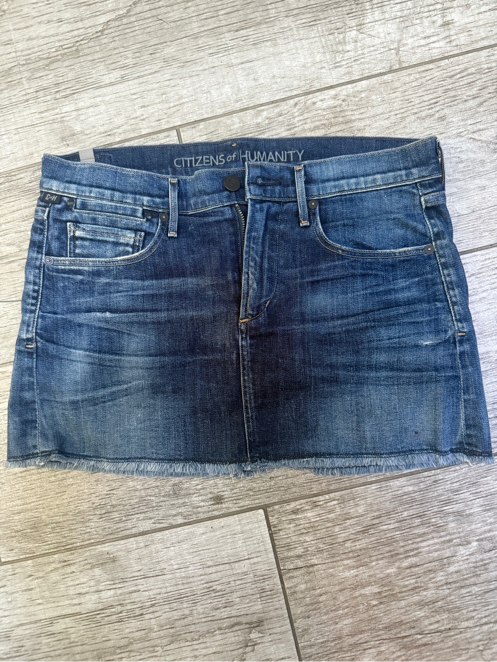 Citizens Of Humanity Blue Indigo Denim Mini Skirt